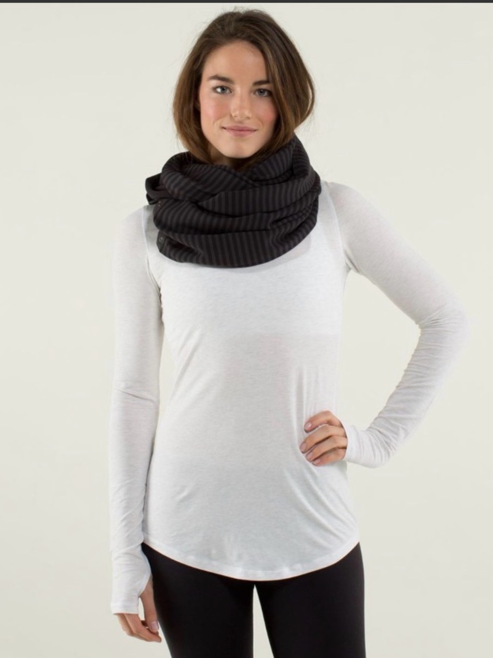 Lululemon Vinyasa Scarf Half Micro Macro Black Soot